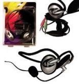 Headfone c/ Microfone e Haste Preto/Prata 11152